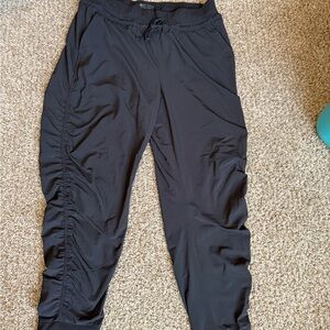 Athleta Black Ruched Joggers
